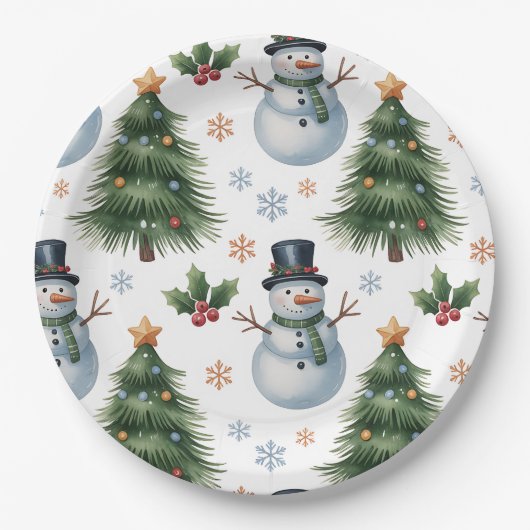 Papieren Bord - Kersttafelservies (Voorkant)