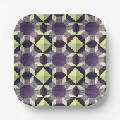 Papieren Bord - Kieuwpatroon in groen en blauw (Voorkant)