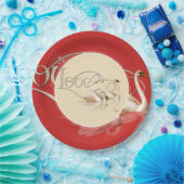 Papieren Bord-liefdeszwanen Bordje (Feest)