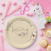 Papieren Bord-liefdeszwanen Papieren Bordje (Feest)