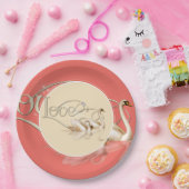 Papieren Bord-liefdeszwanen Papieren Bordje (Feest)