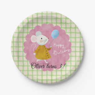 Papieren bord met aangepaste naam Cute Mouse Pickn