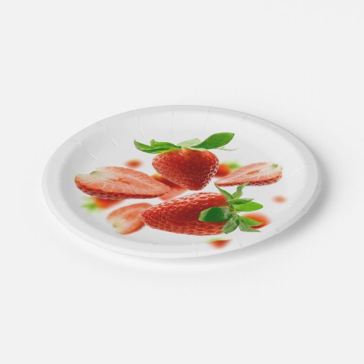 Papieren Bord met aardbeien (Gekanteld)