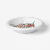 Papieren bord met afbeelding van lekkere taart (Gebogen)