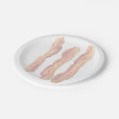 Papieren bord met baconreepjes (Gekanteld)