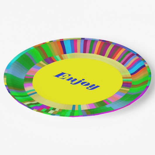 Papieren Bord met cirkelvormig mozaïekkleurig desi (Gekanteld)