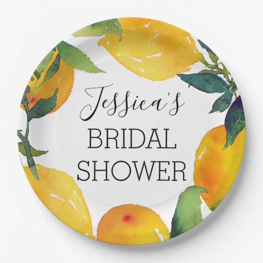 Papieren bord met citroenmotief (Voorkant)