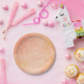 Papieren bord met een perzikontwerp voor een water (Feest)