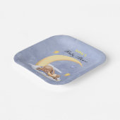 Papieren Bord met een schattig slapende pluche bun (Gebogen)