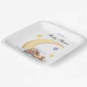 Papieren Bord met een schattig slapende pluche bun (Gebogen)