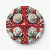 Papieren bord met Engels Rozen Design (Voorkant)