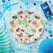 Papieren Bord met Friendly Garden Bugs en bijen (Feest)
