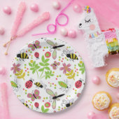 Papieren Bord met Friendly Garden Bugs en bijen (Feest)