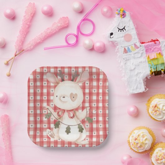 Papieren Bord met kerstkarakter (Feest)