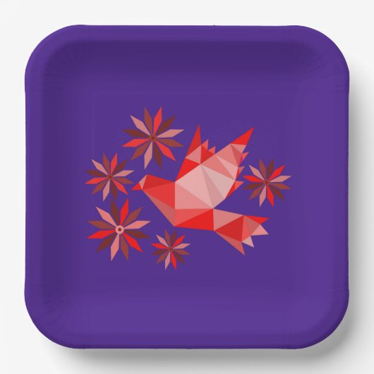 PAPIEREN BORD MET KWETTIGE KUNST VAN VOGELS EN STR (Voorkant)