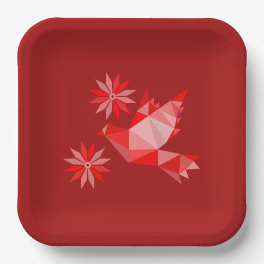 PAPIEREN BORD MET KWETTIGE KUNST VAN VOGELS EN STR (Voorkant)