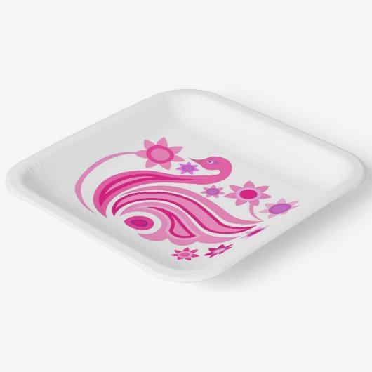 PAPIEREN BORD MET KWETTIGE KUNST VAN VOGELS EN STR (Gebogen)