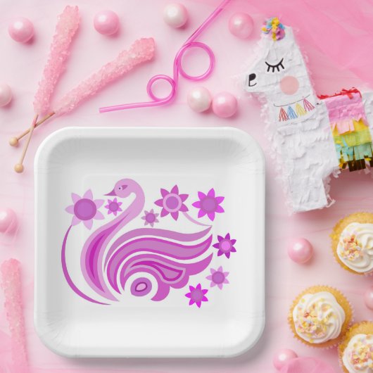 PAPIEREN BORD MET KWETTIGE KUNST VAN VOGELS EN STR (Feest)