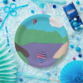 Papieren Bord met Mountain Lake Design (Feest)