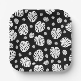 Papieren bord met palmbladpatroon