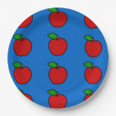 Papieren Bord met rode appels op blauw (Voorkant)