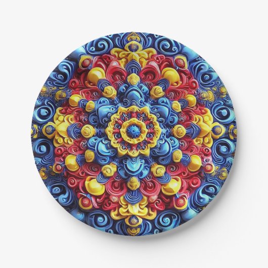 Papieren bord met Roemeense kleuren Design (Voorkant)