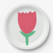 Papieren Bord met rood tulpdesign (Voorkant)