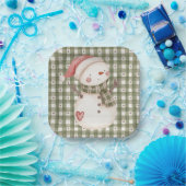 Papieren Bord met Schattige Pattern en Snowman (Feest)