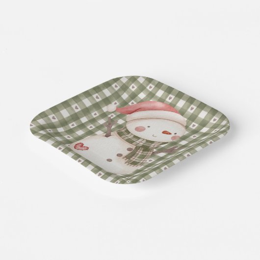 Papieren Bord met Schattige Pattern en Snowman (Gebogen)