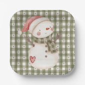 Papieren Bord met Schattige Pattern en Snowman (Voorkant)
