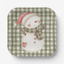 Papieren Bord met Schattige Pattern en Snowman