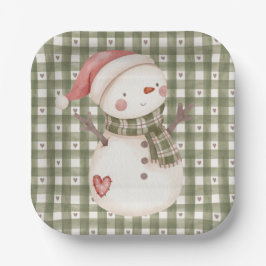 Papieren Bord met Schattige Pattern en Snowman