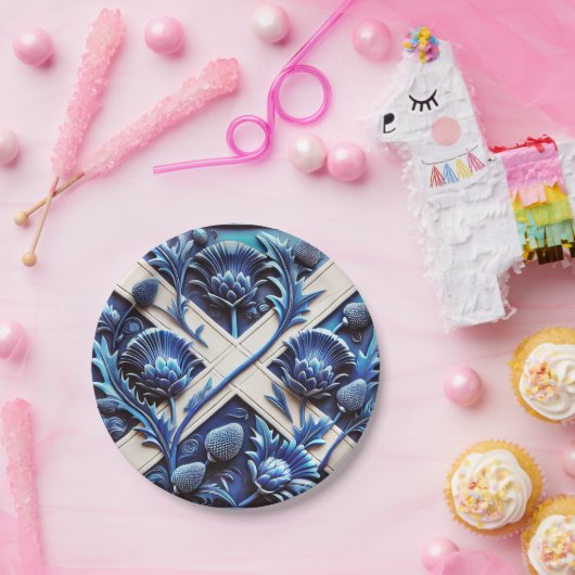 Papieren bord met Scottish Thistles Design (Feest)