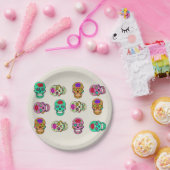 Papieren bord met suikerschedels (Feest)