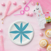Papieren Bord met Turquoise Star (Feest)