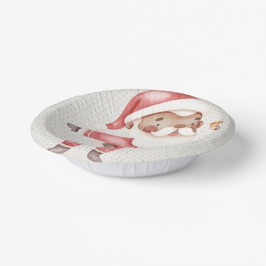 Papieren Bord met Waterverf Santa (Gebogen)