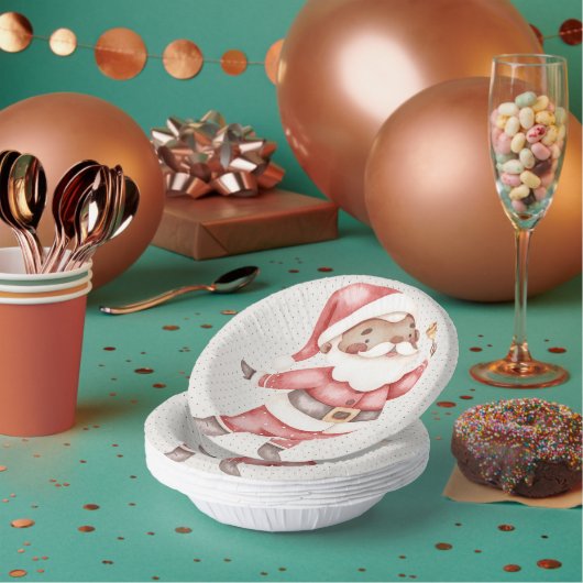 Papieren Bord met Waterverf Santa (Multi)