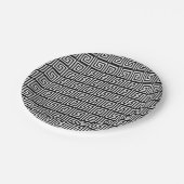 Papieren bord met zwart-wit en Grieks sleutelontwe (Gekanteld)