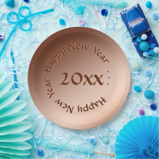 Papieren Bord - Nieuw jaar met datum (Feest)