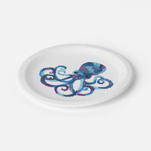 Papieren Bord Octopus Waterverf (Gekanteld)