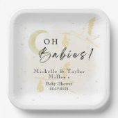 Papieren Bord Oh baby's! Neutrale ooievaar bezorge (Voorkant)