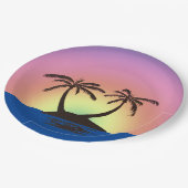 Papieren Bord - Palm Island bij zonsondergang (Gekanteld)
