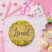 Papieren Bord Partij ambachten Israël Geel Abstrac (Feest)