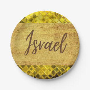 Papieren Bord Partij ambachten Israël Geel Abstrac