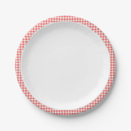Papieren Bord picknick rode gingham verjaardagsfee