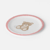 Papieren Bord picknick teddybeer rood gingham verj (Gekanteld)