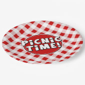 Papieren bord picknicktijd rood geruit patroon (Gekanteld)