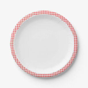 Papieren Bord Picnic Red Gingham Birthday Party