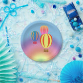 Papieren Bord - Regelboog met luchtballonnen (Feest)