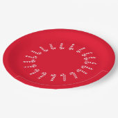 Papieren Bord - Rode snoepjes op rood (Gekanteld)